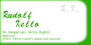 rudolf kello business card